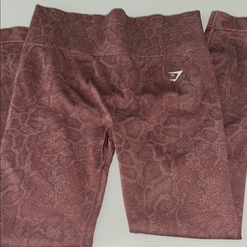 Gymshark Burgundy Textured Leggings